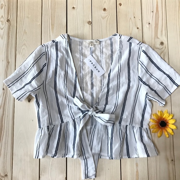 PacSun Tops - PacSun La Hearts Striped Crop Top NEW